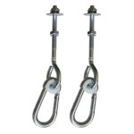 Kangui - lot de 2 crochets avec mousquetons pour suspendre agr�s balan�oire et portiques