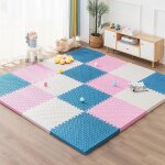 Kasfl - eva puzzle tapis mousse bebe, 16 pcs tapis de puzzle, tapis de jeu en mousse, tapis de jeux enfant, ...
