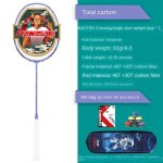 Kawasaki - raquette de badminton master cross space, entièrement en carbone, entraînement de compétition, ... Kawasaki - raquette de badminton master cross space, entièrement en carbone, entraînement de compétition, ...