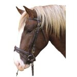 Kerbl 321179 bridon de cheval de trait en cuir (marron)