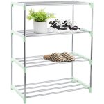 Kgabery - etagre a chaussures empilable a 4 niveaux - multifonctionnel - pour camping, salon, chambre ...