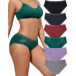 Khkui - lot de 6 culottes coton pour femmes doux bikini slips hipster confort en dentelle sous - vêtements ... Khkui - lot de 6 culottes coton pour femmes doux bikini slips hipster confort en dentelle sous - vêtements ...
