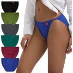 Khkui - culotte femme coton elastique slip bikini jambe haute sous - vêtements taille midi lot de 6 Khkui - culotte femme coton elastique slip bikini jambe haute sous - vêtements taille midi lot de 6