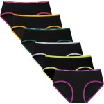 Khkui - culotte femme coton stretch taille basse sous - vêtements douce bikini slips sport lot de 6 Khkui - culotte femme coton stretch taille basse sous - vêtements douce bikini slips sport lot de 6