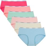 Khkui - culotte femme coton stretch taille basse sous - vtements douce bikini slips sport lot de 6
