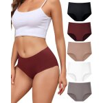 Khkui - culottes femme sans couture taille haute sous - vêtements slips lot de 5 dim culottes invisible ... Khkui - culottes femme sans couture taille haute sous - vêtements slips lot de 5 dim culottes invisible ...