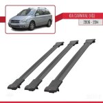 Barres de toit - fly - kia carnival (vq) 2006 - 2014 - 3 barres - aluminium - noir