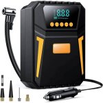 Kilmat compresseur air portatif 12v, gonfleur pneus voiture 150 psi, ecran num�rique & arr�t auto.