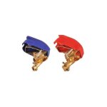 Kit de 2 cosses de batterie rapide rouge et bleu
