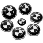 Kit 7 pcs logo embleme badge insigne bmw noir blanc neuf ms47 fr