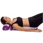 Kit d'acupression tapis coussin de massage pour yoga traitement des douleurs tensions violet 68?42cm