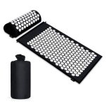 Kit d'acupression avec tapis et coussin, set de massage , noir