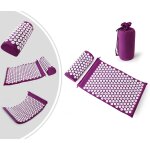 Kit d acupression avec tapis et coussin, violet, avec sac et coussin