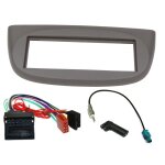 Kit adaptateur autoradio 1din gris renault twingo 07 - 13 + iso + fm Kit adaptateur autoradio 1din gris renault twingo 07 - 13 + iso + fm