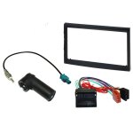 Kit adaptateur autoradio 2din noir peugeot 207 / 307 avec quadlock + iso + fm Kit adaptateur autoradio 2din noir peugeot 207 / 307 avec quadlock + iso + fm