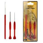 Kit d'appts en acier inoxydable pour la pche a la carpe, ensemble d'aiguilles a bouillettes, 3 pices ...