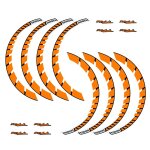 Kit autocollants compatible avec avecjante moto honda super hawk