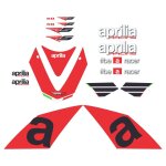 Kit autocollants compatible avec moto de route aprilia rs 50 2018 blanche