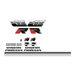Kit autocollants compatible avec moto de route cagiva freccia c12 r rouge