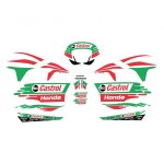 Kit autocollants compatible avec moto route honda cbr 600rr 1000rr castrol team 2011