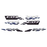 Kit autocollants compatible avec moto de route kawasaki gpz 500s 1994 noire