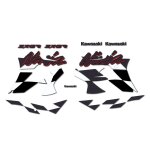 Kit autocollants compatible avec moto de route kawasaki ninja zx - 6r 1997 d'argent