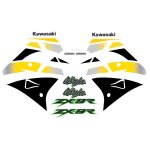 Kit autocollants compatible avec moto de route kawasaki zx - 9r 2002 d'argent