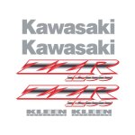 Kit autocollants compatible avec moto de route kawasaki zzr 1200 2004 d'argent
