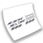 Kit autocollants compatible avec moto de route kawasaki zzr 600 1995 noire