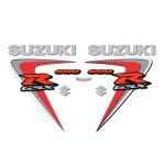 Kit autocollants compatible avec moto de route suzuki gsxr 600 2006 k6 rouge