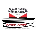 Kit autocollants compatible avec moto de route yamaha fj 1100 rouge