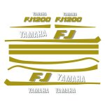 Kit autocollants compatible avec moto de route yamaha fj 1200 noire 1990