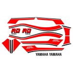 Kit autocollants compatible avec moto de route yamaha rd 80 - 125 blanche