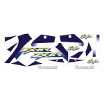 Kit autocollants compatible avec route moto kawasaki zx6r ninja 2001 bleu
