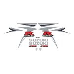 Kit autocollants compatible avec route moto suzuki gsxr 750 2007 noire
