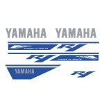 Kit autocollants compatible avec route moto yamaha r1 2014 race blue
