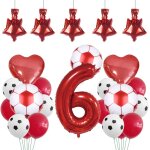 Kit de ballon de football en forme de coeur en latex en forme de coeur pour dcoration de fte sur le ...