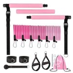 Kit de barre de pilates avec bandes de rsistance et bandes de cheville, 180 lb 3section pilateskit, ...