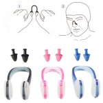 Kit de bouchons d'oreille et de nez en silicone souple, pince - nez pour nageur, ensemble de boucles ...