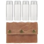 Kit de bouteilles d'pices de camping haut de gamme : 4 contenants transparents avec sac de rangement ...