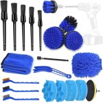 Kit brosse nettoyage voiture, 21 pices pinceau detailing auto, brosse nettoyage perceuse electrique, ...
