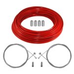 Kit cbles et gaines de frein - non spcifi - universel - teflon - rouge - 2 cbles de 2m