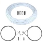 Kit cble gaine de frein vlo blanc avant arrire tflon cycle route vtt course vintage universel