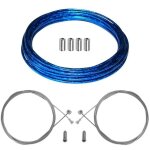 Kit cble gaine de frein vlo bleu iris laser avant arrire tflon cycle route vtt course vintage universel ...