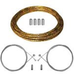 Kit cble gaine de frein vlo cyclingcolors - jaune - route / vtt - tflon - universel
