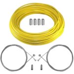 Kit câble gaine de frein vélo jaune cyclingcolors - route vtt - téflon - universel Kit câble gaine de frein vélo jaune cyclingcolors - route vtt - téflon - universel