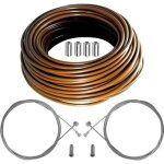 Kit cble gaine de frein vlo marron avant arrire tflon cyclingcolors - route vtt - universel
