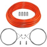 Kit cble gaine de frein vlo orange avant arrire tflon cycle route vtt course vintage universel