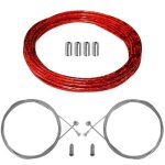 Kit cble gaine de frein vlo rouge iris laser avant arrire tflon cycle route vtt course vintage universel ...