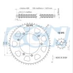 Kit cha�ne teknix pour moto derbi 50 senda sm x - race 2006 a 2010 neuf